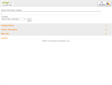 Tablet Screenshot of library.nhfpl.org